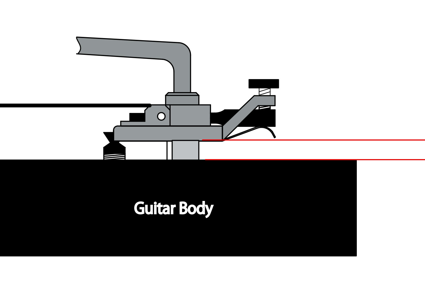 Correct Tremolo Angle for Flat Top Guitar Body